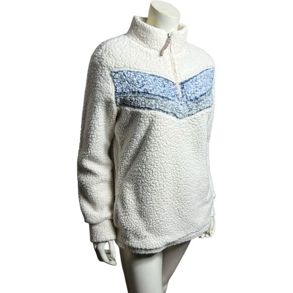 Vintage Weatherproof Original Sherpa Fleece Zip Pullover Jacket, Medium - Picture 12 of 16